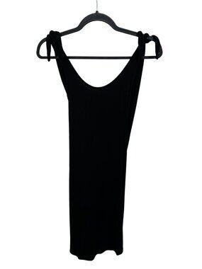 Free People Beach Yoga Wrap Tie Shoulder Black Tank Small